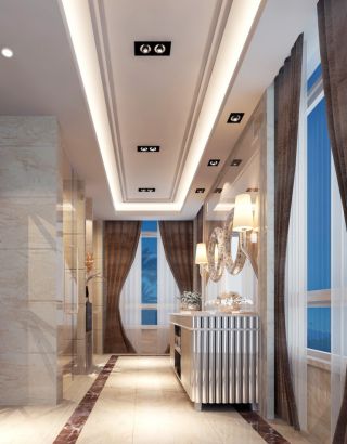 欧式长方形卫生间壁灯装修效果图片