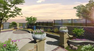 露天休闲阳台花园设计装修效果图案例