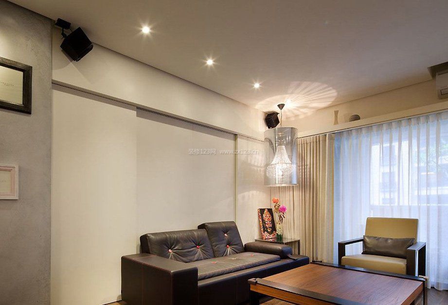 现代风格室内客厅隐形门设计效果图片