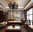 中式家装设计客厅沙发摆放装修效果图片