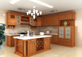 别墅室内设计装修家庭厨房整体橱柜效果图片