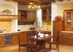 家庭厨房整体橱柜 美式设计风格