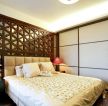 中式田园风格床头背景墙设计效果图