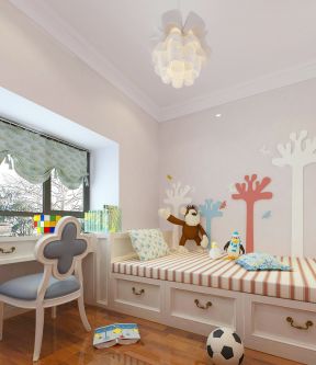 欧式小户型儿童卧室书桌装修效果图片