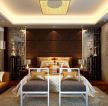 现代中式别墅卧室装饰效果图片