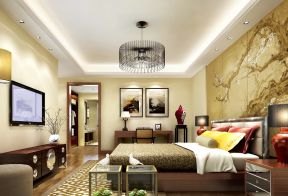 室内卧室设计现代中式元素图案装修效果图片