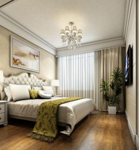 简单欧式卧室 室内装饰设计效果图