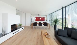 现代简约主义风格房屋室内原木地板装修效果图片