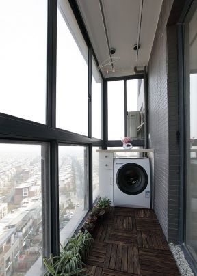 阳台家装设计 阳台洗衣机装修效果图