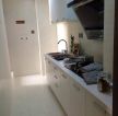 40平米小户型厨房米白色地砖装修效果图片