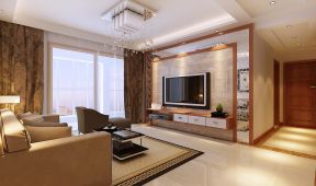 现代简约风格客厅家具 电视墙造型设计
