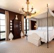 2023美式古典风格复式楼阁楼卧室装修效果图片