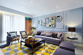 100平米两室两厅客厅组合沙发装修效果图片