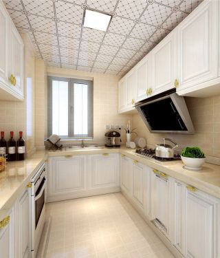 家居厨房地板砖颜色设计装修图