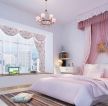 现代简欧风格别墅卧室床缦装修效果图片案例