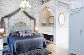 婚房卧室床头背景墙 地中海设计风格