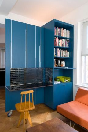家庭小面积书房书桌书柜设计效果图图片