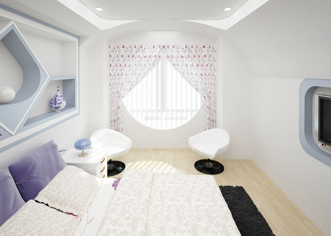 现代时尚风格家居卧室套装装修效果图片案例