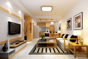时尚中式风格家居客厅多人沙发装修效果图片