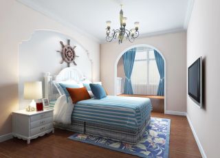 地中海小户型家居卧室套装装修效果图片案例