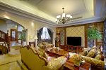 新古典美式风格客厅实木沙发装修效果图片