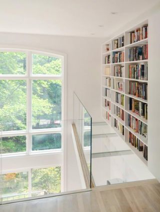 二层别墅室内书柜设计效果图