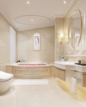 简欧风格复式家居浴室装修效果图片2023