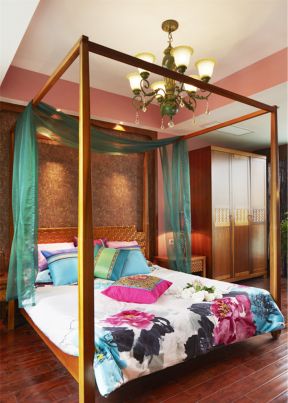 东南亚风格卧室床设计效果图片欣赏