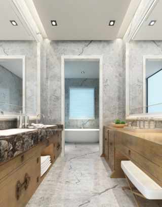 2023复式家居浴室柜装修效果图片