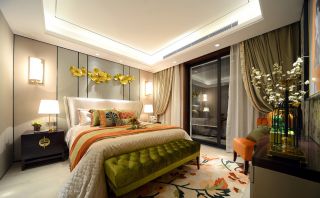 东南亚风格卧室床设计图