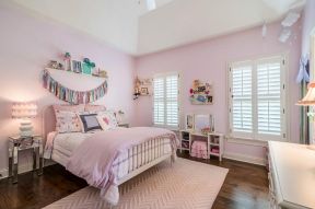 20平米儿童房 粉色墙面装修效果图片