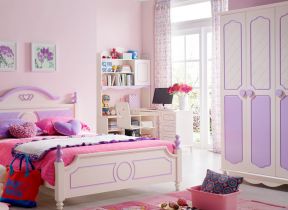 儿童房间设计实景 双人床装修效果图片