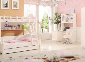 儿童房间设计实景 高低床装修效果图片