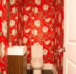 50平米小户型卫生间大花壁纸装修效果图片