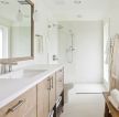 现代80平米室内浴室柜装修效果图片案例