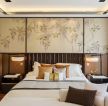 新中式风格元素床头背景墙设计效果图