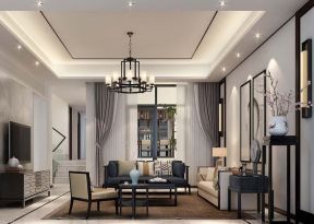 客厅家具搭配新中式风格元素设计效果图
