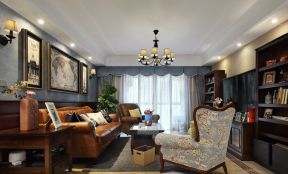 新中式风格元素 家装客厅沙发背景墙