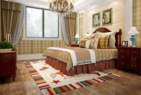 欧式家居别墅卧室地毯装修效果图片