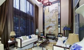 中式田园别墅 客厅装饰效果图