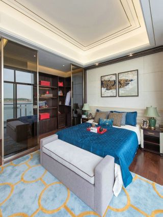 卧室地毯新中式风格元素 