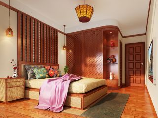 东南亚风格家居卧室装修图片2023