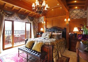 古典风格家居婚房卧室装饰装修效果图片2023
