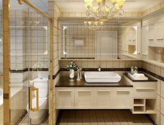欧式超小户型卫生间浴室柜装修效果图片