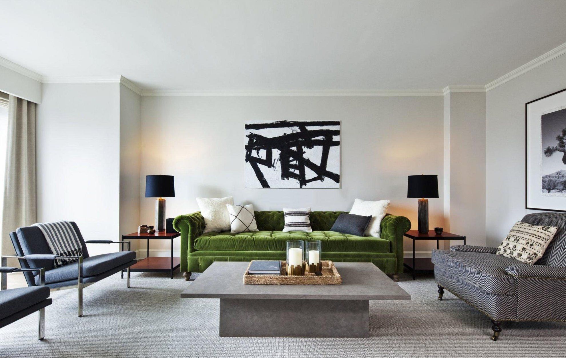 80平米现代风格客厅沙发颜色搭配