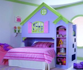 小女生卧室设计 床头背景墙设计效果图