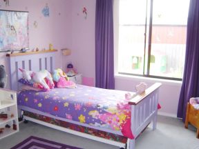 小女生卧室设计 紫色卧室装修效果图