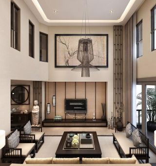 中式客厅家具摆放设计图片2023