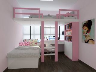 女生卧室与书房装修效果图