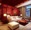 中式家居卧室床效果图
